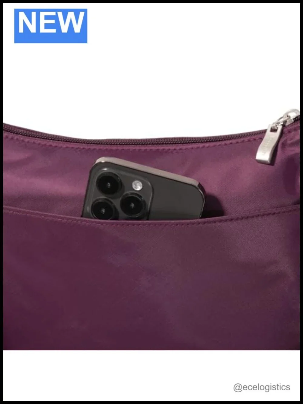 Lightweight RFID Crossbody Bag with Adjustable Strap